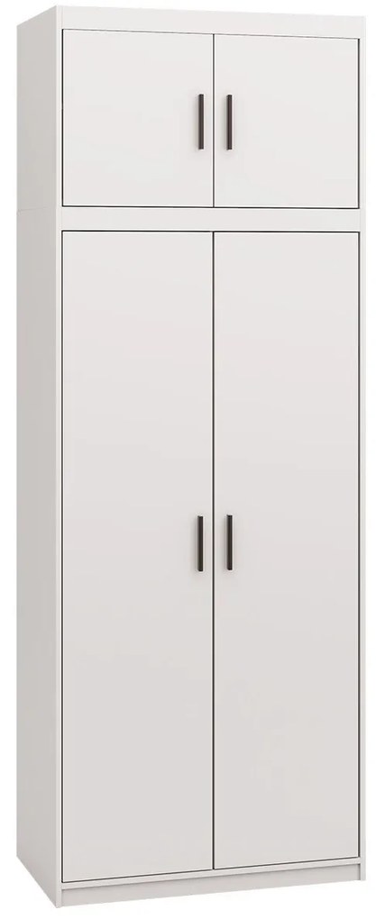 Dulap de haine cu suprastructură Malunas 2D (Alb) . 1105681