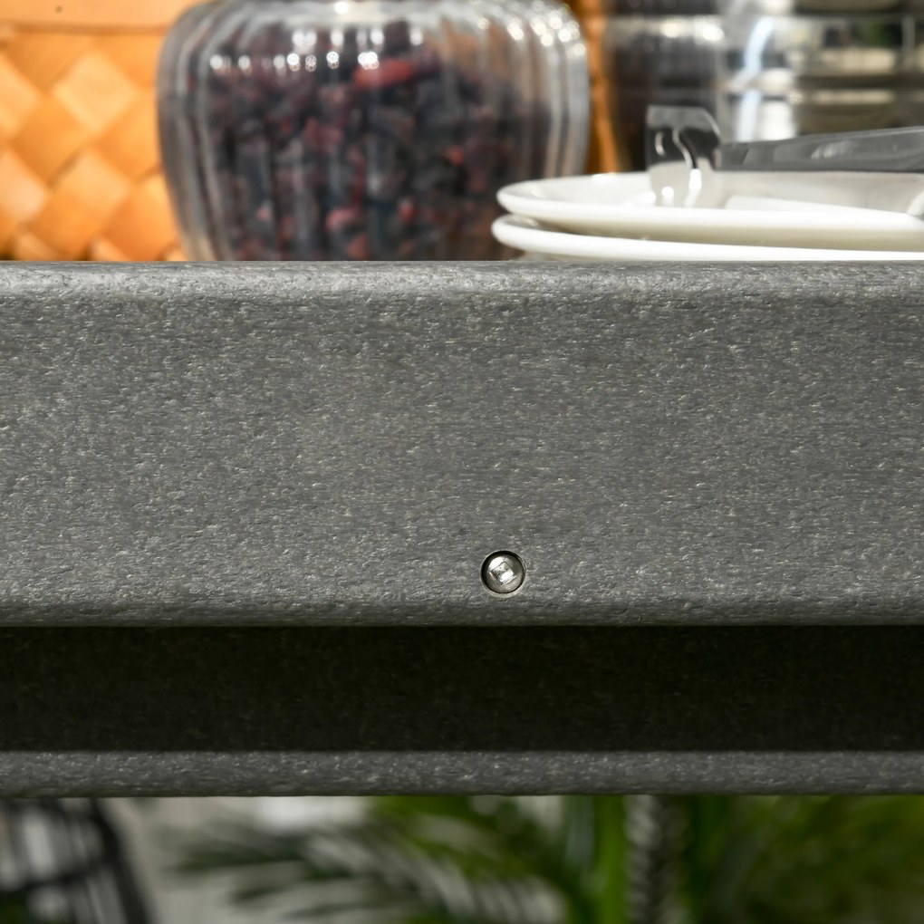 Outsunny Servierwagen cu Suporturi pentru Prosoape, 1 Placa Inferioara, 4 Roti, 87 cm x 50 cm x 80 cm, Gri inchis | Aosom Romania