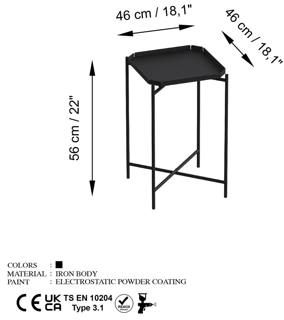 Măsuță de cafea Museli 8 (negru) . 1093280