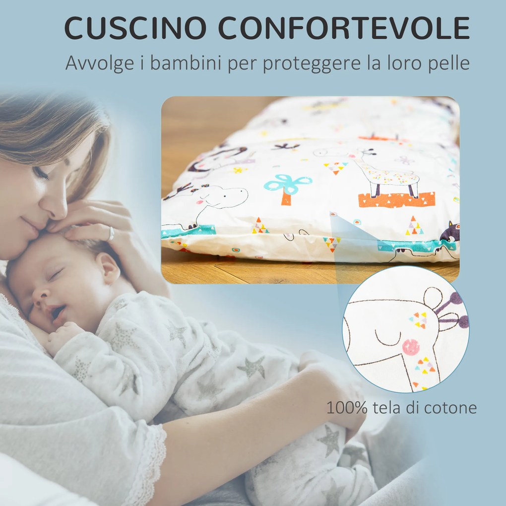 Leagan textil Outsunny pentru copii 6-36 luni, 70x45x160cm gri | Aosom Romania