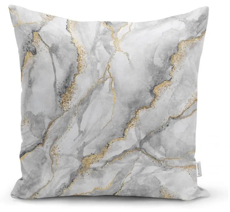 Față de pernă Minimalist Cushion Covers Marble With Hint Of Gold, 45 x 45 cm