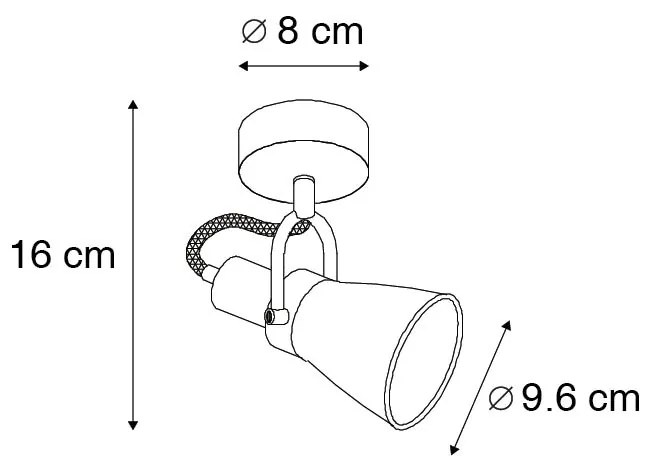 Spotlight clasic cupru - Jos 1