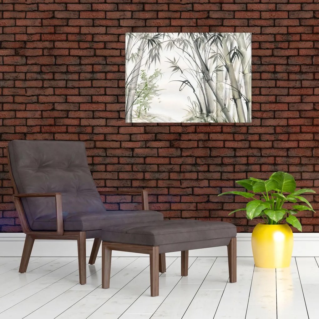 Tablou - Bambuși,desen (70x50 cm)