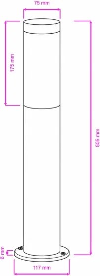 BRILAGI - Lampă de exterior ELIA 1xE27/20W/230V IP44 50 cm antracit