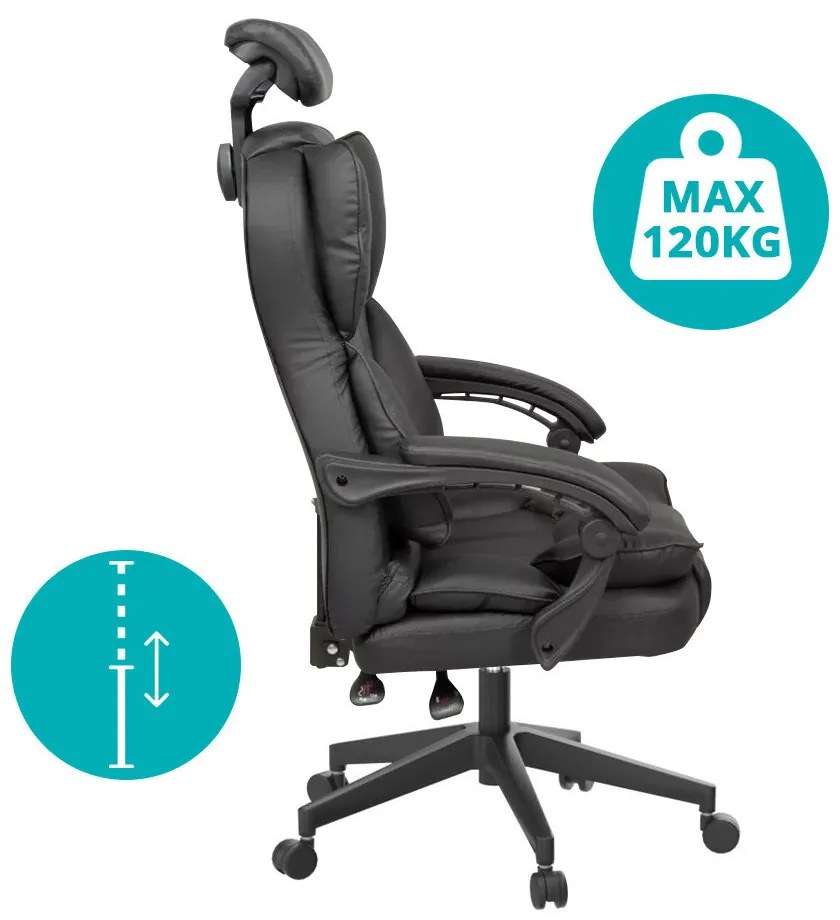 Scaun rotativ directorial Lux-negru