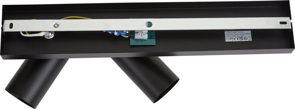 Plafonieră modernă cu spoturi negre reglabile cu 2 lumini - Renna