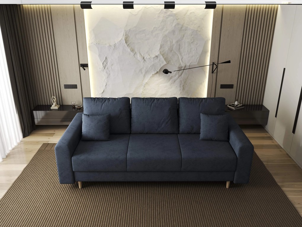 Canapea extensibilă dumonde cu ladă de depozitare si sezut confortabil din spuma high-density, Kronos Enjoy Antracit 210x100 cm