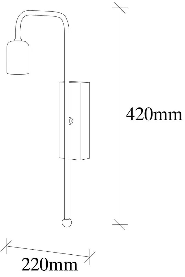Aplică metalică Opviq lights Irene, negru