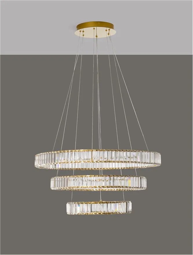 Lustra LED suspendata cristal design elegant AURELIA 92W