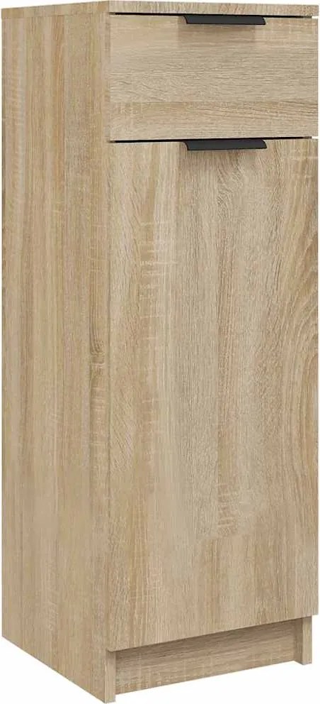 vidaXL Dulap de baie, stejar sonoma, 32x33,5x90 cm, lemn compozit