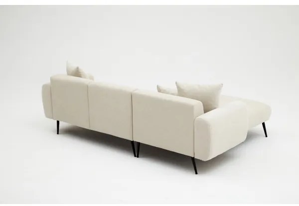 Colțar în formă de L PISA, crem, cu orientare pe stânga