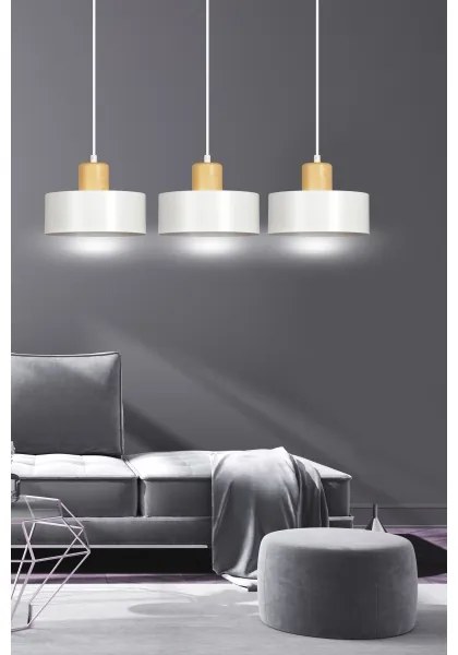 Lustră pe cablu TORIN 3xE27/15W/230V alb