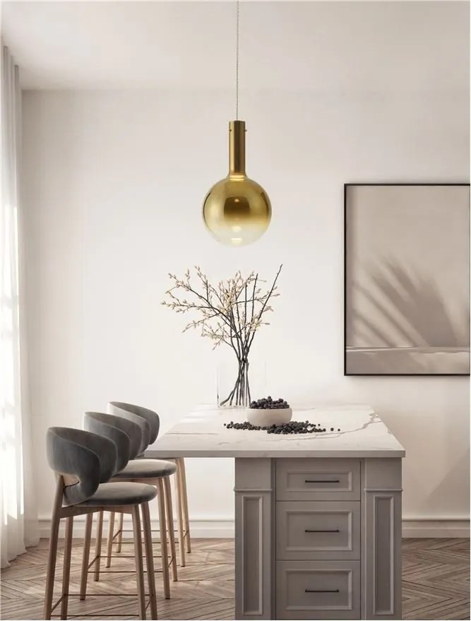 Pendul, Lustra design modern Entero auriu