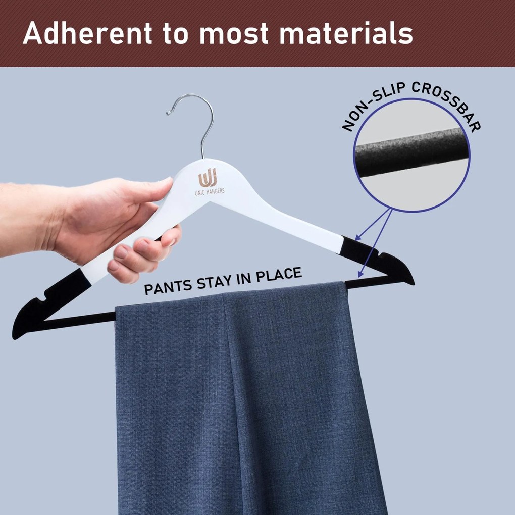 Set Umerase Tricouri din Lemn cu Margini de Catifea și Design Clasic