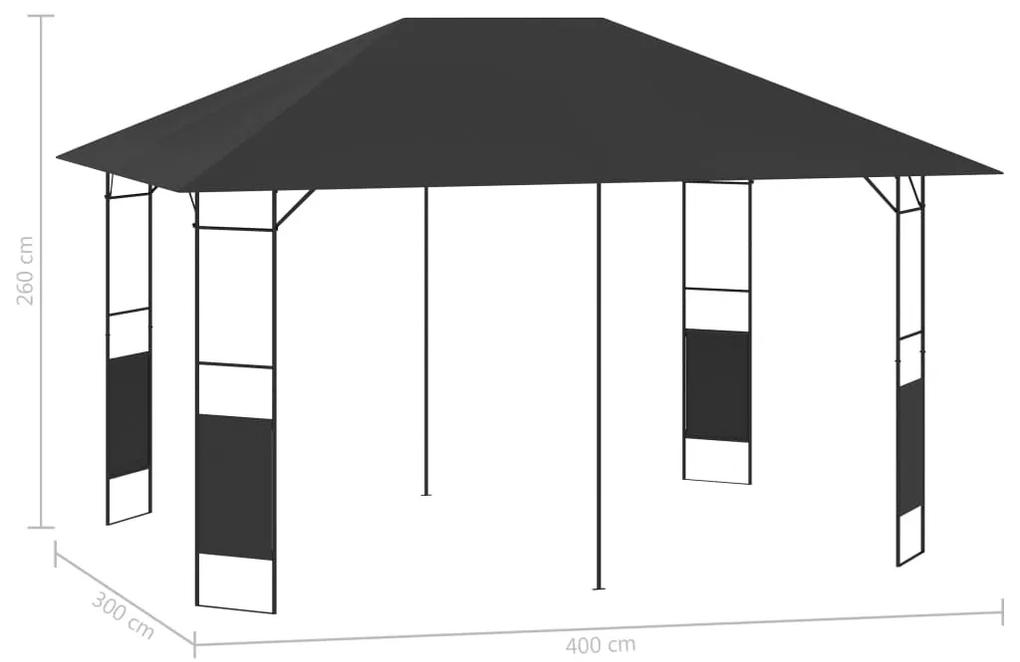 Pavilion de gradina, antracit, 4 x 3 m, 160 g m   Antracit, 4 x 3 m