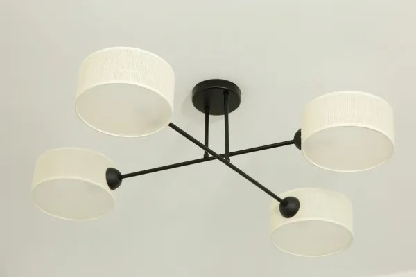 Brilagi - Lustră de tavan aplicată VIRGO 4xE14/40W/230V, crem/negru