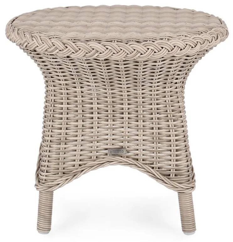 Masuta de cafea pentru gradina, metal / fibra sintetice, taupe, Ø 55,5x50 cm, Jupiter Bizzotto