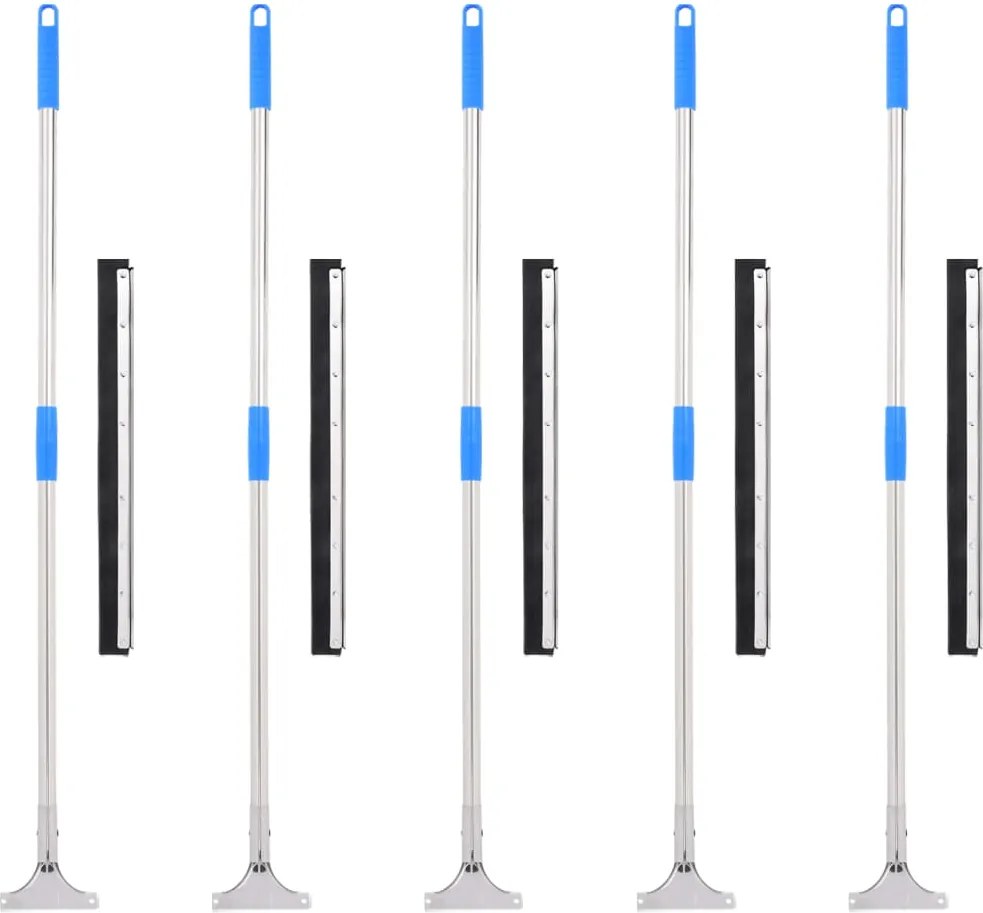 vidaXL Capete raclete de podea, 5 buc., 55x122,5 cm, oțel și cauciuc