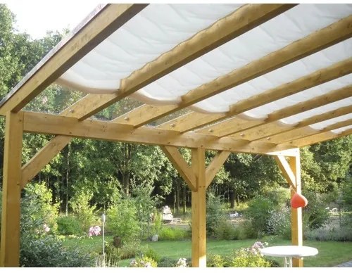 Copertină compatibilă cu sistemul de tensionare cu cablu, alb fildeș, 220x88 cm