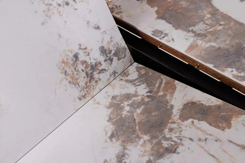 Masa extensibila, Ceramica, Furnir nuc, UNIQUE 160-200cm