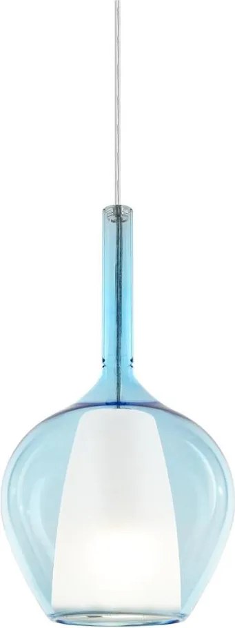 Ideal Lux - Pendul KALIQUE pe cablu, 1x E27, 42 W, 230 V, Ø 18 cm, albastru fumuriu