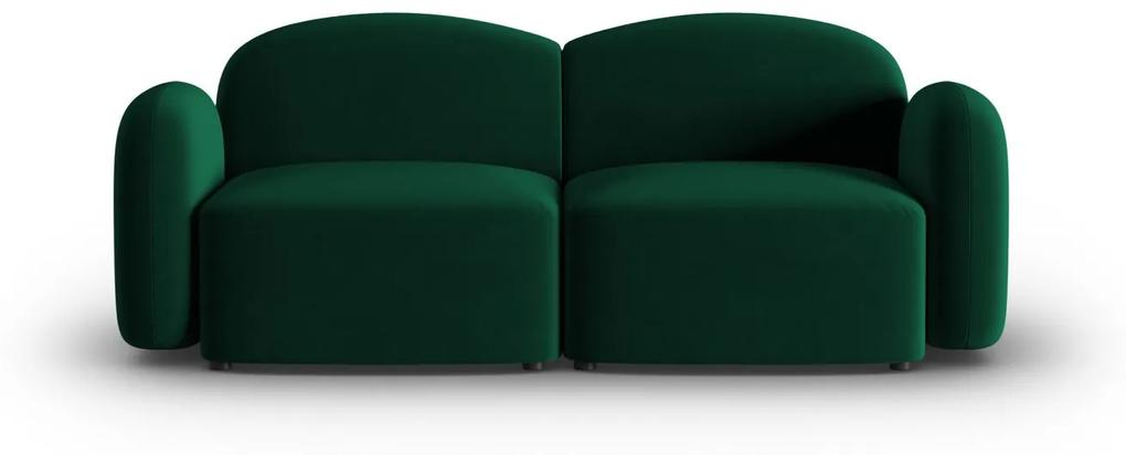 Canapea Blair cu 2 locuri si tapiterie din catifea, verde