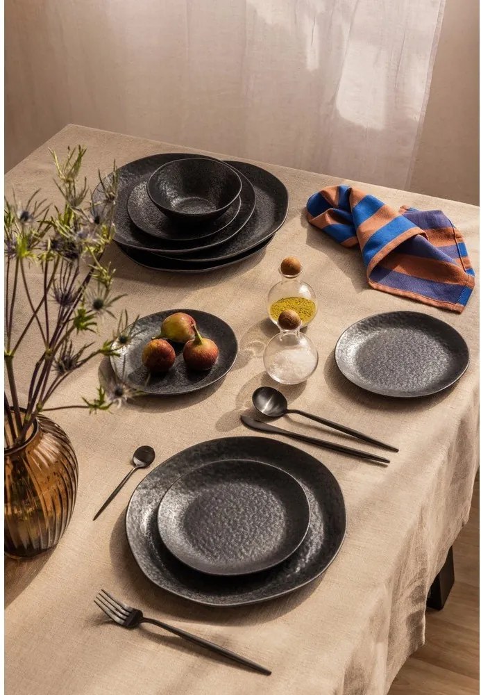 Serviciu de masă 18 buc. din gresie pentru 6 persoane Dark Moon – Bonami Selection