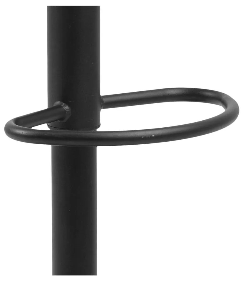 Scaun de bar gri cu înălțime ajustabilă tapițat (înălțime șezut 62 cm) Finch – Actona