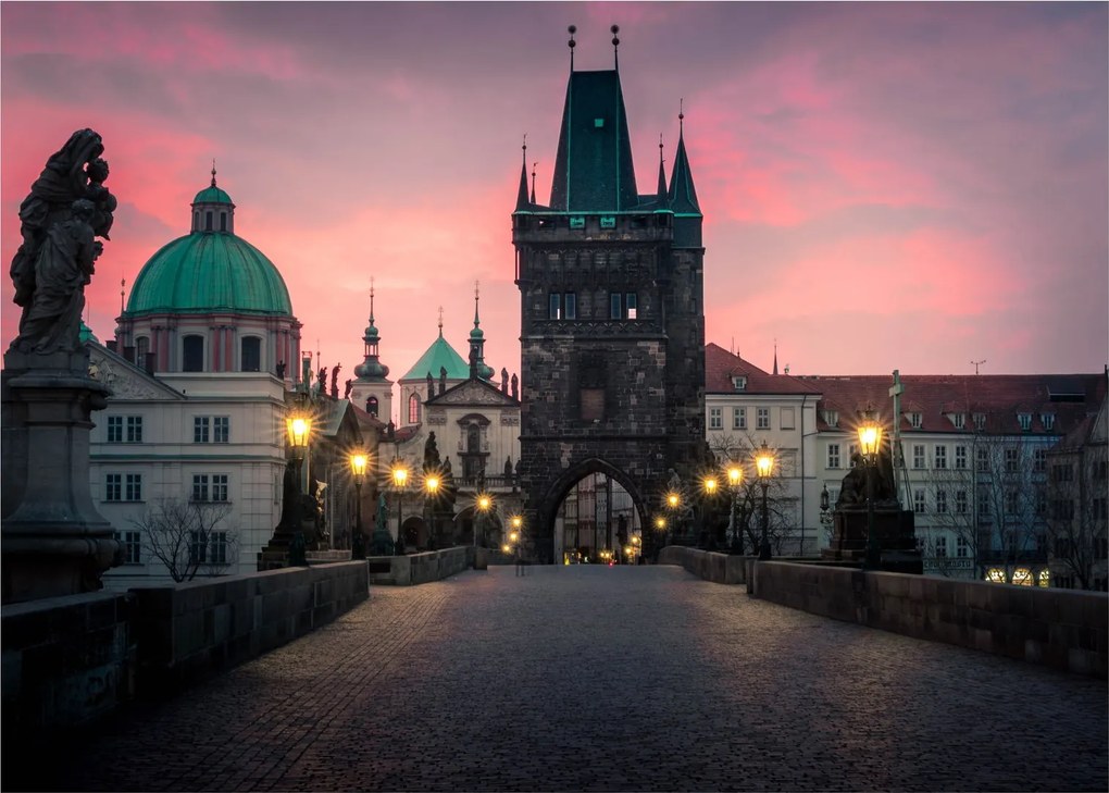 Tablou - Pe podul lui Carol,Praga (70x50 cm)