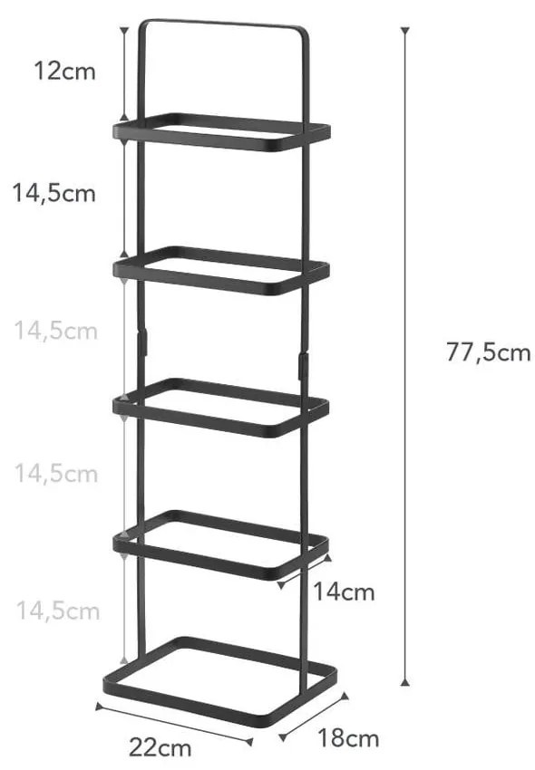 Suport înalt pentru pantofi YAMAZAKI Tower Shoe Rack, negru