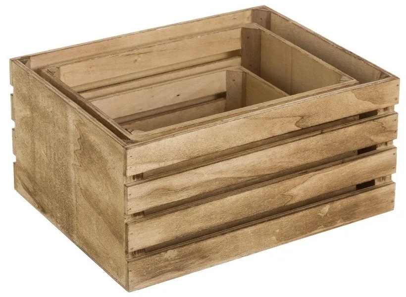 Cutii de depozitare în culoare naturală 3 buc. 31x23x15 cm – Casa Selección