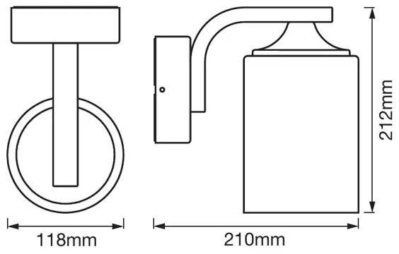 Aplică de exterior CYLINDER 1xE27/60W/230V IP43 albă Ledvance