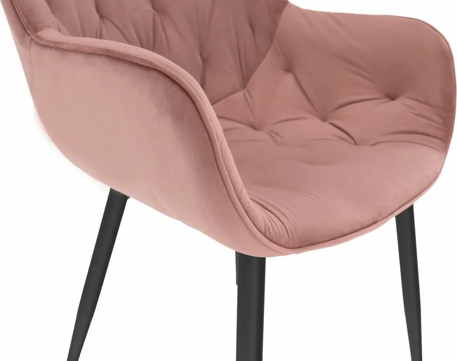 Fotoliu de design, material textil Velvet roz, FEDRIS