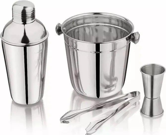 Set agitator cu frigider Kinghoff KH 1706, 4 piese, Pahar de masura, Ceste, Otel inoxidabil