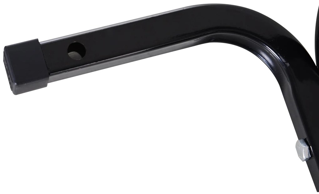 HOMCOM Suport pentru Motocicletă Reglabil pe 3 Nivele, Sistem de Blocare Roți Motocicletă în Metal cu Găuri, 60x55x43 cm, Negru