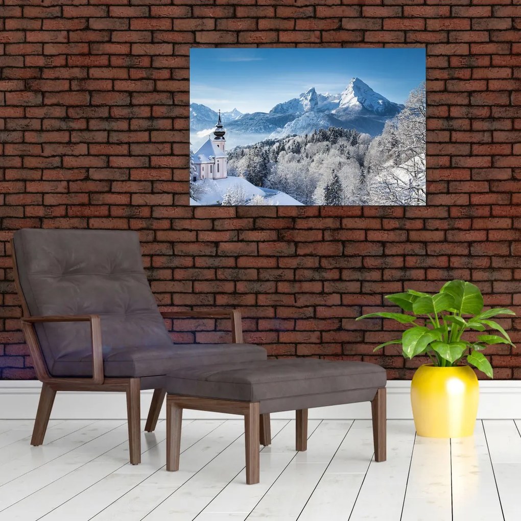 Tablou - O privire asupra peisajului de iarnă (90x60 cm)