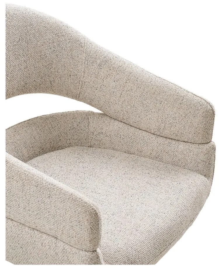 Set de scaune de sufragerie crem cu cotiere 2 buc. tapițat Dover – House Nordic