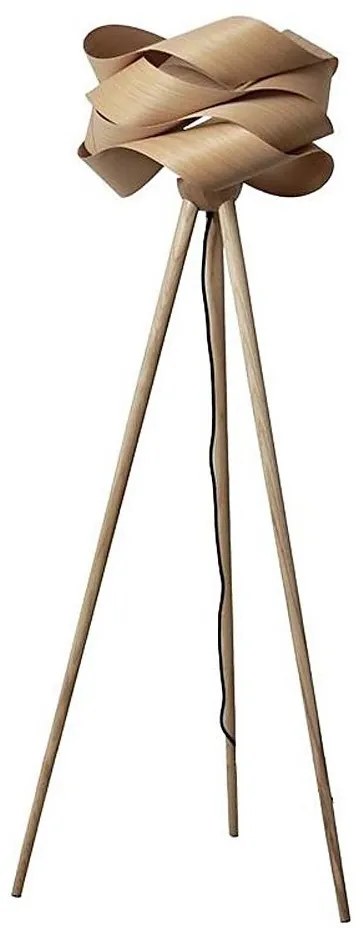 Lampă de podea din lemn, 1xE27/60W/230V, lemn masiv/furnir/frasin