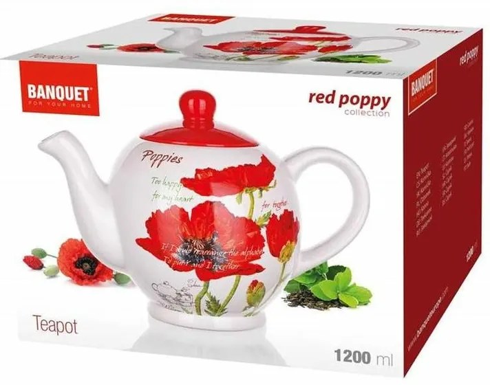 Ceainic Banquet Red Poppy 1200 ml