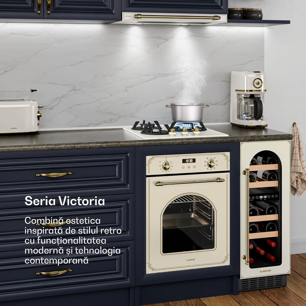 Klarstein Victoria plită pe gaz | 3 arzătoare din aluminiu | Compatibil gaz natural și GPL | 6050 W | 45 cm