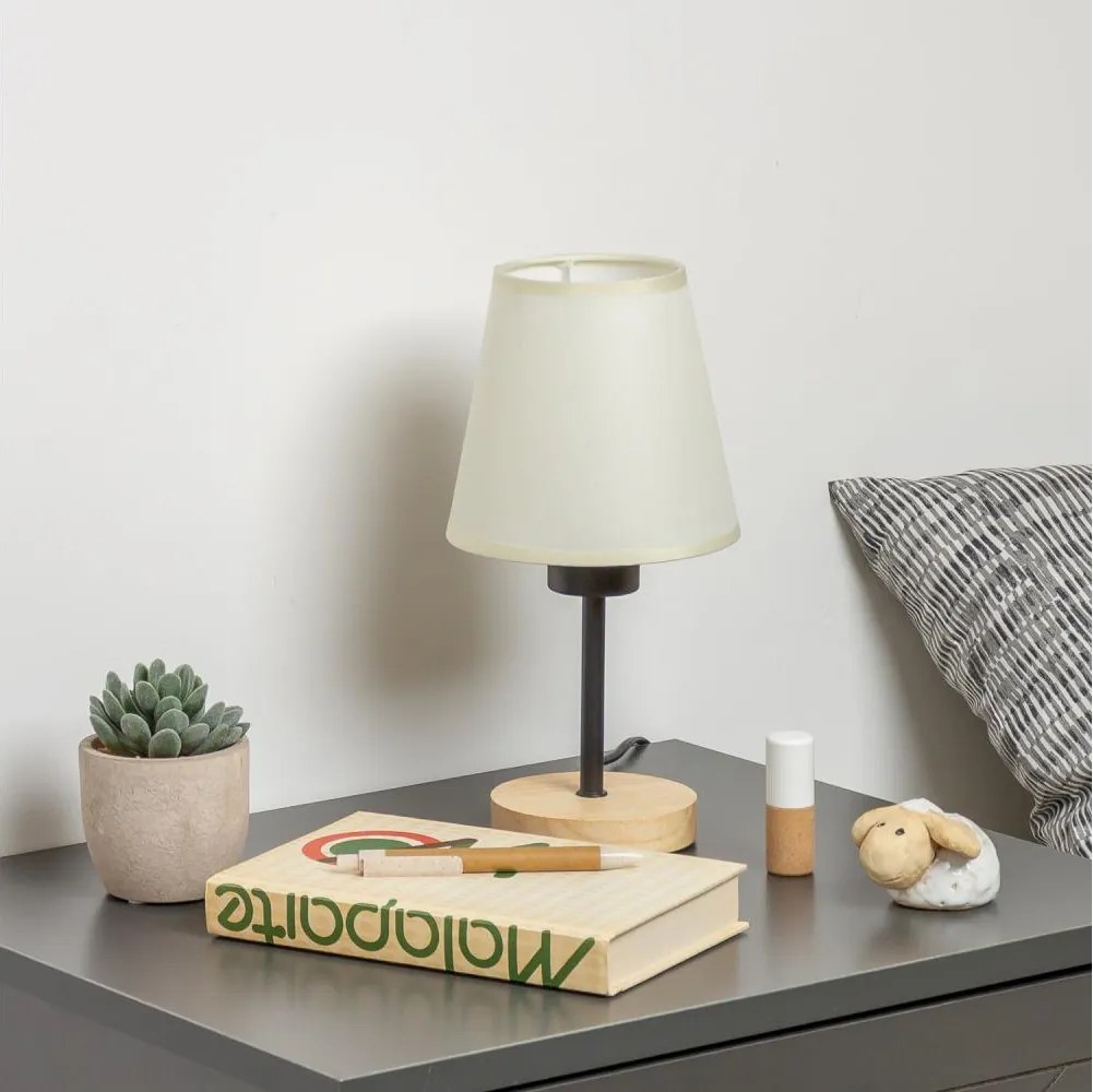 Lampă de masă Brilagi NUBILA WOOD 1xE27/25W/230V stejar/crem