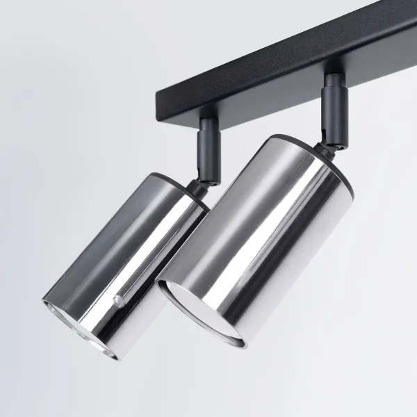 Spot Sollux SL.1372 WINX 6xGU10/10W/230V negru/crom