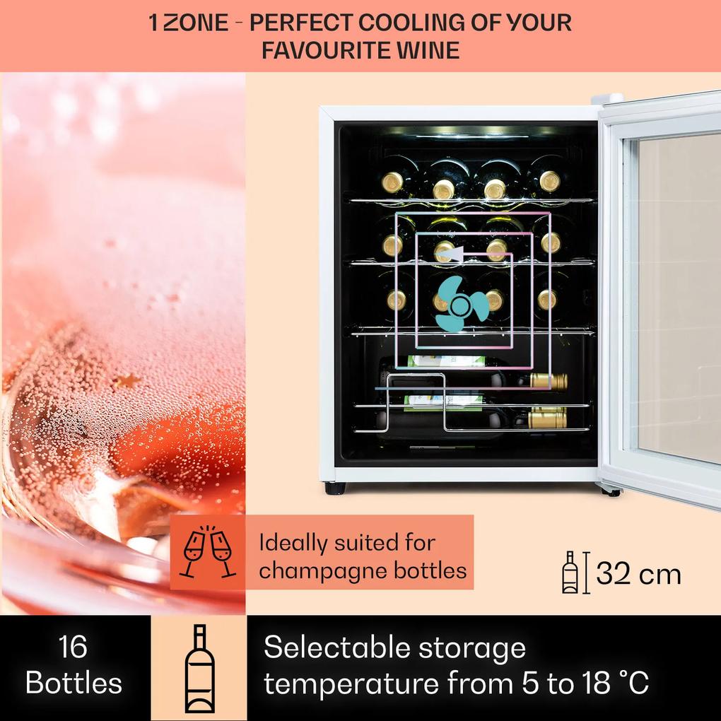 Shiraz 16 Quartz, frigider pentru vin, 42 l, panou de control tactil, 160 W, 5 - 18 °C
