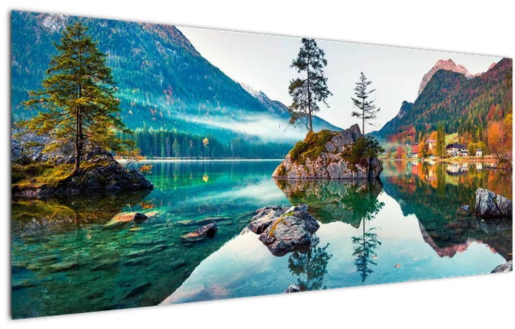 Tablou - Lacul Hintersee, Alpii Bavarezi, Austria (120x50 cm)