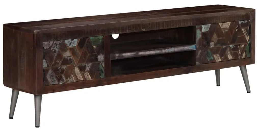 vidaXL Comodă TV, 140 x 30 x 45 cm, lemn masiv reciclat