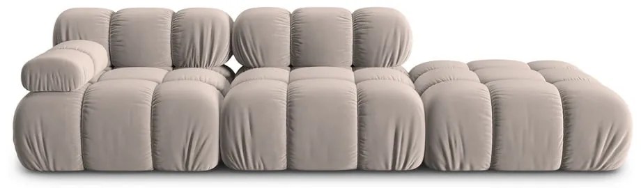 Canapea modulară maro deschis cu tapițerie din catifea 282 cm Bellis – Micadoni