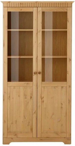 Vitrină cu 2 uși, din lemn masiv de pin Støraa Caroline