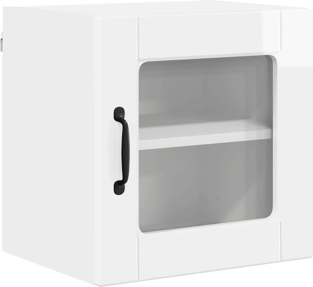 vidaXL Dulap de bucătărie Alb lucios 40 x 31 x 40 cm Lemn compozit