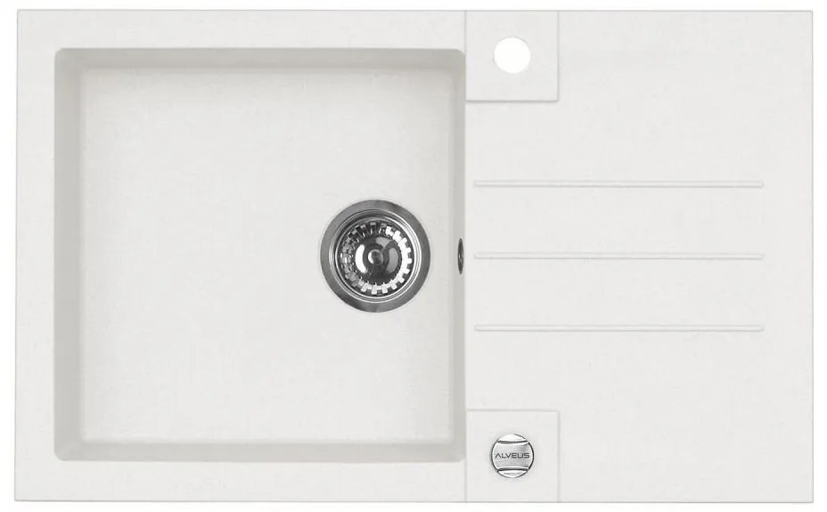 Chiuvetă de bucătărie ALVEUS 1090944 ROCK 78x48 cm alb