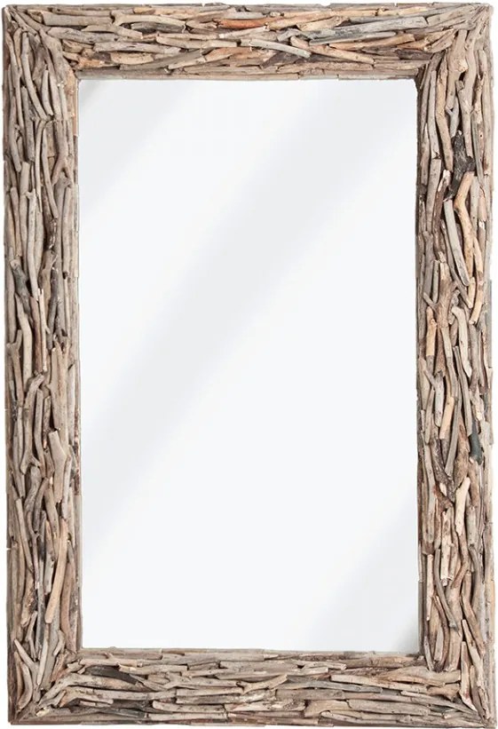 Oglinda dreptunghiulara maro din lemn 85x125 cm Lara Vical Home